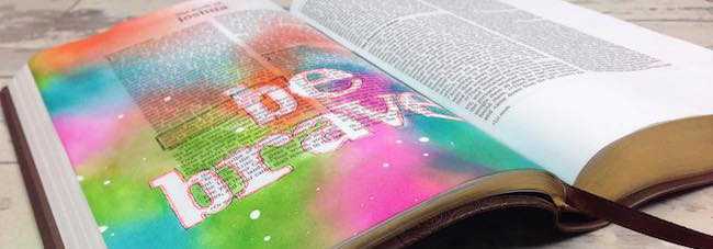 Bible Art Journaling Challenge Week 1 – Be Brave