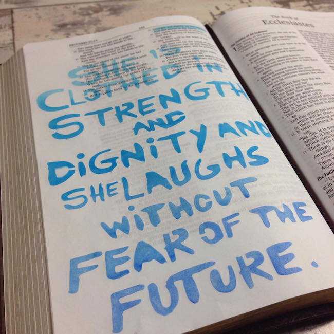 Bible Art Journaling Challenge Week 2 – Laugh Without Fear