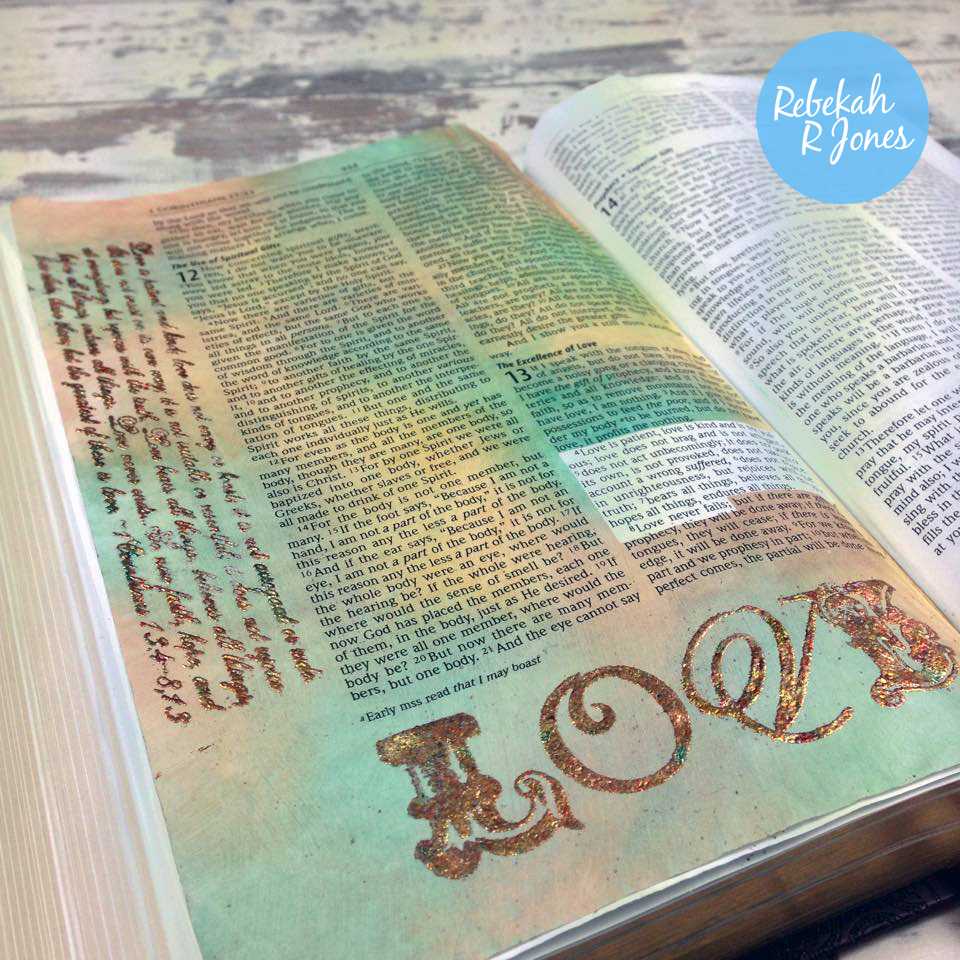 Bible Art Journaling Challenge Week 6 – Love Is