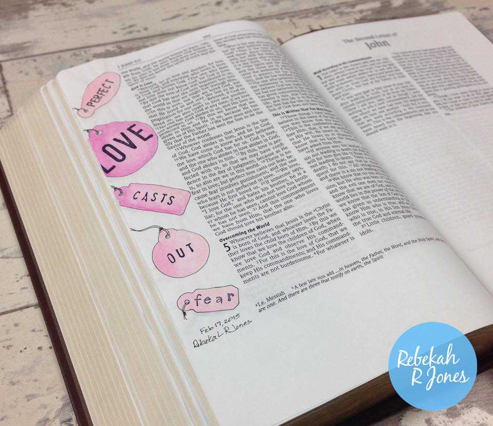 Bible Art Journaling Challenge Week 7 – Perfect Love