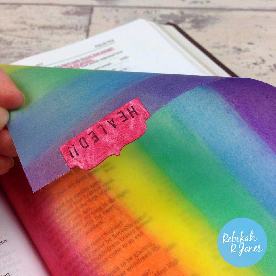 Bible Art Journaling Challenge Week 11 – Gelatos on Vellum Page Insert