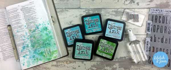 Distress Ink Smooshing – Bible Art Journaling Challenge Lesson 22