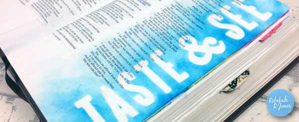 Archival Ink DIY Stencil Masking – Bible Art Journaling Challenge Week 26