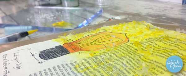 Watercolor Salt Technique on Thin Paper – Bible Art Journaling Challenge Week 31