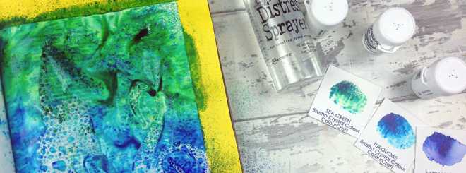 Brusho Technique with Masks – Bible Art Journaling Challenge Week 37