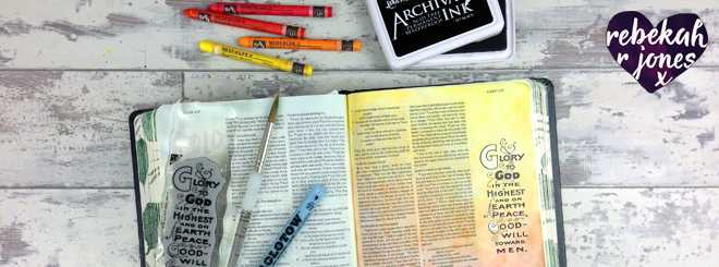 Masking Fluid and Stamping – Bible Art Journaling Challenge Week 49