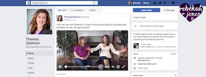 My Prophetic Arts & Bible Journaling Interview with Theresa Dedmon on Create Talks