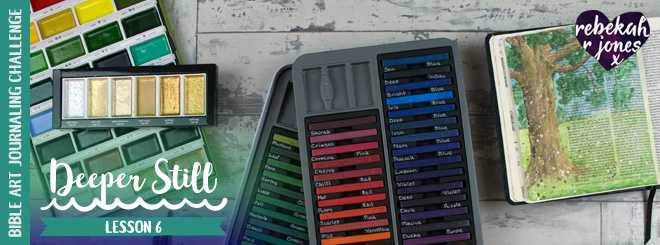 Pearlescent Watercolor & Inktense – Deeper Still Lesson 6